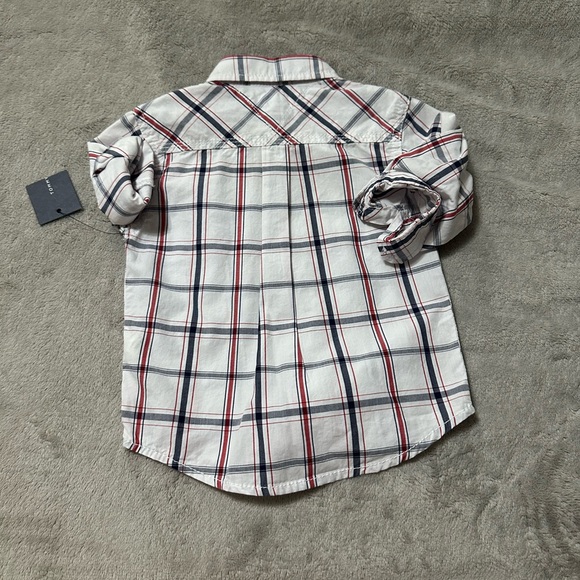 Tommy Hilfiger Red and Blue Button Down Shirt new - Picture 5 of 5